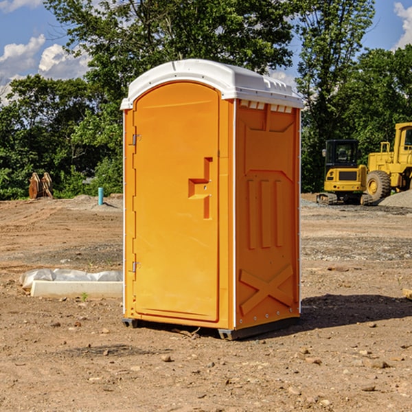 do you offer hand sanitizer dispensers inside the portable restrooms in Ramah